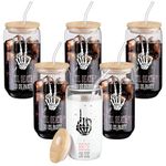Umigy 6 Pcs Bride or Die Bachelorette Party Decorations 16 oz Till Death Do Us Party Can Shaped Glass Cups Bridesmaid Proposal Gifts Wine Tumblers for Wedding Bridal Shower Proposal Bachelorette Party