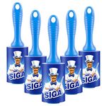 MR.SIGA Extra Sticky Lint Roller Pet Hair Remover with Easy Tear Sheets, 450 Sheets in Total, 5-Pack, Blue