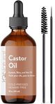 IQ Natural 100% Pure Cold Pressed Organic Castor Oil - Eyelash & Eyebrow Growth Serum, Conditioner & Treatment