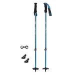 MotiveTech 1 Pair of Ski Poles, Telescopic, Aluminum Alloy, Adjustable Length, Lock, Ergonomic Handle for Winter Sports, Adults, Children, Blue