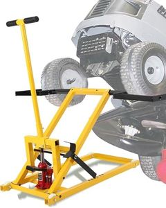 Hydraulic Mower Lift, 26-1/2" Lift Height, Lawn Tractor Lift Jack, Welded Solid Steel, Mower Lift 500 lb Load Capacity for Riding Tractors and Zero Turn Mowers Blade Repair, Maintenance, Cleaning