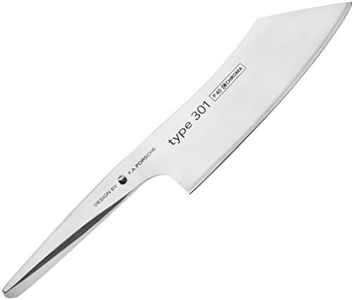 Chroma Type 301, P-40, Design by F.A. Porsche, Hakata Santoku Messer mit 19 cm Klinge, Extra scharfes Fleischmesser, Chefmesser mit ergonomischem Griff