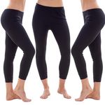 Keanu Heatforce Ladies Thermal Bottoms - Pack of 3 - Winter Warm 0.45 TOG Brushed Underwear Leggings Lady Janes Baselayer (Black, Large)