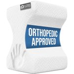 5 STARS UNITED Knee Pillow for Side Sleepers - Hip Pain Relief, Memory Foam Leg Cushion for Side Sleeping - Between Legs Pillow for Sciatica & Lower Back Pain, White