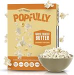 POPFULLY Fully Pops Movie Theatre Butter Popcorn, 2.75oz Sharing Bags, 3-Pack, Buttery Flavor, Big Pop, Micro Popcorn Bags