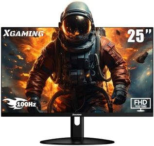 XGaming 25 Inch Monitor, FHD 1080P 100Hz Frameless Computer Monitor 1ms 99% sRGB, Low Blue Light Eye Care PC Monitor, HDMI VGA Gamer Monitor with Speakers, VESA, Tilt Adjustable