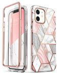 i-Blason Cosmo Series Case for iPhone 12 Pro Max 6.7 inch (2020 Release), Slim Full-Body Stylish Protective Case with Built-in Screen Protector, 6.7'' (Marble)