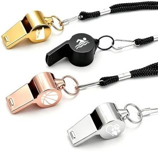 Disdorice Custom Sports Whistle with Lanyard, Engraved Coaches Whistle