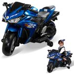 Wembley R3 Electric Bike for Kids Battery Operated Ride on Toy Mini Baby Bike for Kids 3+ Years Boys & Girls with Foot Accelerator Bluetooth Music & Light - Blue