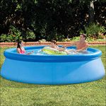 jilani above ground inflatable swimming pool family pool 12ft x 30-Blue