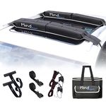 MIND&ACTION Roof Rack Pads, Soft Car Roof Rack Carrier System for Kayak Surfboard SUP Canoe Include 2 16FT Tie Down Straps,2 Ratchet Pulley Ropes,2 Hood Loops and Storage Bag (Without Crossbar)