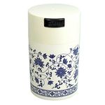 Tightpac America, Inc. Teavac 6-Ounce Vacuum Sealed Tea Storage Container, White Floral Design