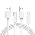 2Pack 6.6ft Micro USB Charger Cable Cord for Samsung Galaxy Note,Tab A E S2 3 4 7.0" 8.0" 9.6" 9.7" 10.1" Tablet Charging Cables for SM-T280/350/580/377/560/713/813/230/530 Tablet Micro USB Power Cord