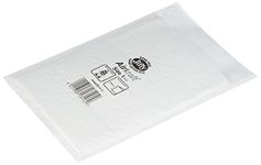 100 White Jiffy Airkraft Postal Bags Bubble-lined Peel and Seal - Size 1 (170mm x 245mm)