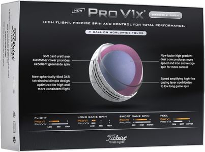 Titleist Pro V1x Golf Balls, 12-Pack – White