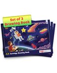 A4 Drawing Books | 34 White Blank Unruled Pages | Approx 29.5 x 21 cm Size | Soft Cover | Plain Sketch Pad for Kids, Students & Artists | Drawing Copy for Sketching, Colouring & Painting | Pack of 3