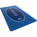 Bullets Playing Cards Designer Poker Mat Blue 140 x 75 cm for Your Own Poker Table - Deluxe Poker Cloth - Poker Rug - Poker Table Cover