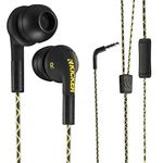 KICKER 46EB74 Wired Earbuds | in-Ear Noise-Isolating Earphones Stereo Monitor Headphones Silicone Ear Tips 3 Sizes | in-Line Mic and Multi-Function Button | Legendary Audio Quality