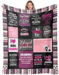 Best Grandma Blanket Gifts from Grandchildren Grandma Mothers Day Christmas Birthday Gifts | Best Grandma Ever Blanket Throw Blanket Presents Bday Gifts from Grandaughter Grandson 50” X 60”