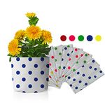 TrustBasket UV Stabilized Long Life Premium colorful Dotted Grow bag for Balcony & Terrace Gardening - 10 Qty (20*20*35cms)| Home Gardening Plant Container Bag for Leafy Vegetable and Flower Plants