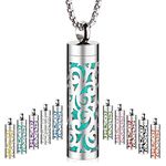 Maromalife Essential Oil Diffuser Necklace Aromatherapy Pendant Locket 316L Stainless Steel Diffuser Jewelry Necklace Gift for Men&Women