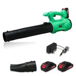 OXFORD® 085 Cordless Long Leaf Blower- 20V 3.0Ah Powerful 110MPH Electric Powered Handheld Variable-Speed Yard Blower for Lawn Care, Snow Blowing, Dust Cleaning