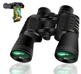 Ghime Binoculars for Long Distance, 7x50 Ultra HD Binocular for Bird Watching, Wildlife and Range 2000 Meter with Phone Adapter, Storage Bag, Wide Eyepiece and Bright BAK 4 Glass