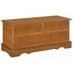 Bowery Hill Rectangular Traditional Wood Cedar Chest in Natural Honey