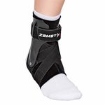 Zamst A2-DX Sports Ankle Brace with Protective Guards For High Ankle Sprains and Chronic Ankle Instability-for Basketball, Volleyball, Lacrosse, Football-Black, Right, Medium