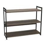 Household Essentials 8073-1 Ashwood Storage Bookcase | 3 Tier Shelf | Gray-Brown