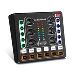 Koitmy Audio Mixer Potable Dj Sound Board Plug Play Voice Changer for PC Phone Gaming Karaoke Studio Recording Podcast Live Streaming