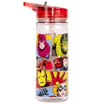 Marvel Avengers Plastic Bottle with Straw BPA Free 580 ml School Water Bottle for Boys 100% Leakproof Durable Superhero Bottle