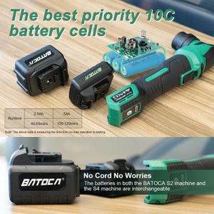 BATOCA Cordless Car Polisher Kit – Mini Rotary & Dual Action, 2 Batteries, 4 Speeds, 1&3 Inch Brushless