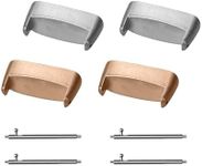 kwmobile Watch Strap Connecting Adapter Compatible with Fitbit Charge 5 - for 18mm Straps - 4X - Silver/Rose Gold