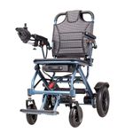 ByteTecpeak Foldable Electric Wheelchair with Removable 10AH Lithium Battery, 500W Motor, 20km Range, 150kg Capacity, Ultra-Light 14.9kg, Easy to Transport and Store