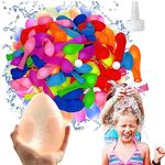 100Pcs Self Sealing Water Bombs Water Balloons with Hose Nozzle for Kids,Adults,Latex Balloons Biodegradable Balloons Water Bomb Balloon for Kids Summer Beach Pool Toy Splash Party Water Fight Games