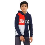 Real Basics Boys Cotton Hooded Sweatshirt(RB-BoyHood-P1-78-BWRedhoodie-p1_Multicolor_7-8 Years)