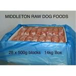 "Frozen Chicken Mince Dog Food -28 Pack, 500g Each: Delicious Canine Cuisine👌"