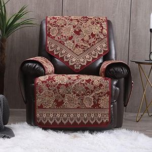 LUFEIJIASHI Recliner Chair Covers Non Slip Waterproof Large Recliner Covers for Leather Recliner,Electric Reclining Chair Covers for Living Room Dog Sofa Furniture Protective Cover Red