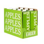 Eager Apple Juice 100% Pressed, Refreshing Fruit Drink, NFC Not From Concentrate, 1 Litre (Pack of 8)