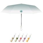 PRIME PICK Floral Guard Umbrella Water Resistant UV Protection Windproof Strong Durable Rain Umbrella for Men Women Outdoor All Weather Use Lake Green
