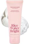 The Face Shop Rice Water Bright Foaming Facial Cleanser with Ceramide, Gentle Face Wash for Hydrating & Moisturizing, Vegan Face Cleanser, Makeup Remover, Korean Skin Care for All Skin Types, 150ml