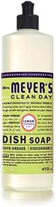 Mrs. Meyer's Clean Day Dish Soap, Cruelty Free and Biodegradable Dishwashing Liquid, Lemon Verbena Scent, 473 ml Bottle