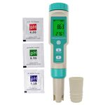 7 in 1 Water Quality Tester Pen-Type TDS ORP Meter PH Tester for Drinking Water Pools Aquariums hydroponic Cooking Measuring PH/TDS/EC/ORP/Salinity/S.G/Temperature Multi-parameters, ATC Function