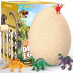 YGOVVK Dino Toys for Kids, Jumbo Dino Eggs Dig Kit with 12 Different Dinosaurs in Giant Egg, Easter Dino Party Favor Educational Science STEM Toy Birthday Gifts for Boys Girls Age 3-12