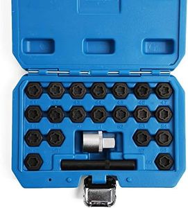 WINTOOLS Compatible for 22PC Anti-Theft Wheel Locking Bolt Nut Key Removal Set Wheels Locks for BMW