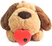 E-More Puppy Toy with Heartbeat, Puppies Separation Anxiety Dog Toy Soft Plush Sleeping Buddy Behavioral Aid Toy Puppy Heart Beat Toy for Puppies Dog Pet