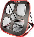 Pure2Improve - Golf Pop-Up Chipping Net - Portable Practice Net Indoors/Outdoors Black/Red 82x80x88cm