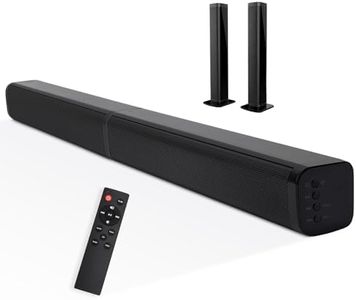 Sound Bar, Sound Bar for Smart TV, Bluetooth 5.0 Wired & Wireless Soundbar 40W 2 in 1 Detachable Soundbar for TV with HDMI-ARC/Optical/AUX Connection, TV Speakers Soundbar for Home Theater Audio
