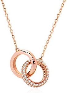 GELVTIC 925 Sterling Silver Choker Necklace for Women Fashion Pendant Gold/White Plated Dainty Jewelry Simple Trendy necklaces Gift,18” (07-Rose Gold)